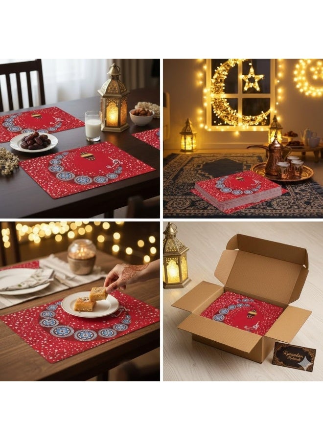 Ramadan refrigerator shelf mats - 4-piece set made of non-slip, easy-to-clean plastic - Image 3